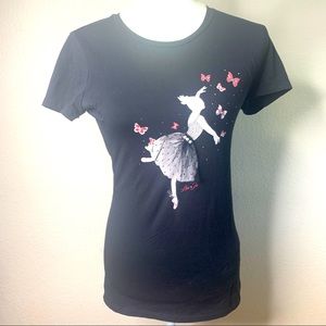 Liu Jo ballerina butterfly pearl and sparkle tee